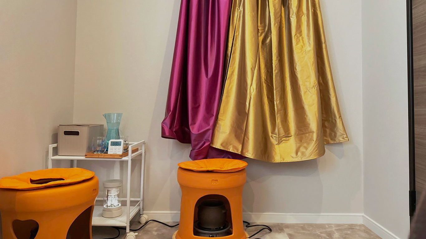 皇漢堂のよもぎ蒸し